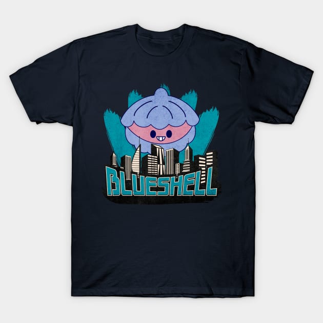 Blueshell, Kawaii Cute Clam, Epic Funny Apocalyptic Monster Attack T-Shirt by vystudio